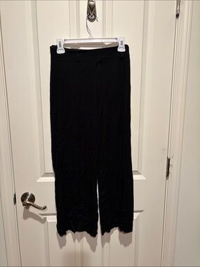 Lysse Black Wide-Leg Pull-On Pants